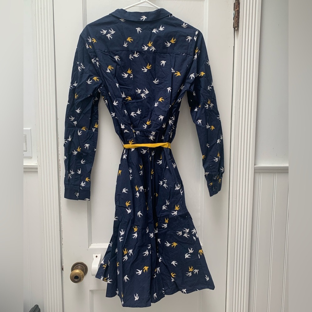 GUC - Boden Shirt Dress - Sparrow Print.  Sz 10 - Picture 5 of 5